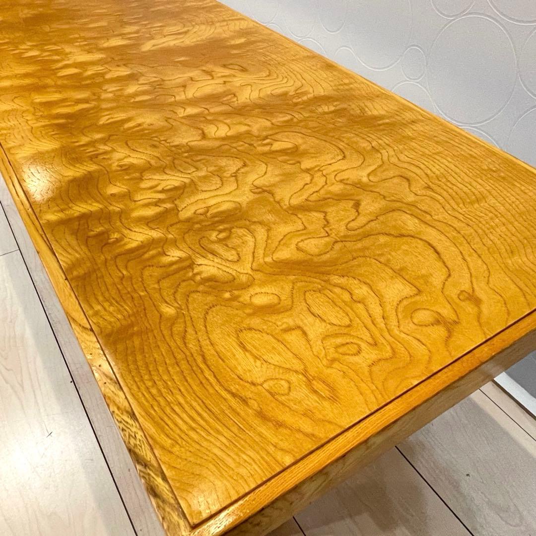 【光製作所】折りたたみ座卓 玉杢風ローテーブル 天然木 和モダン 高級 和室