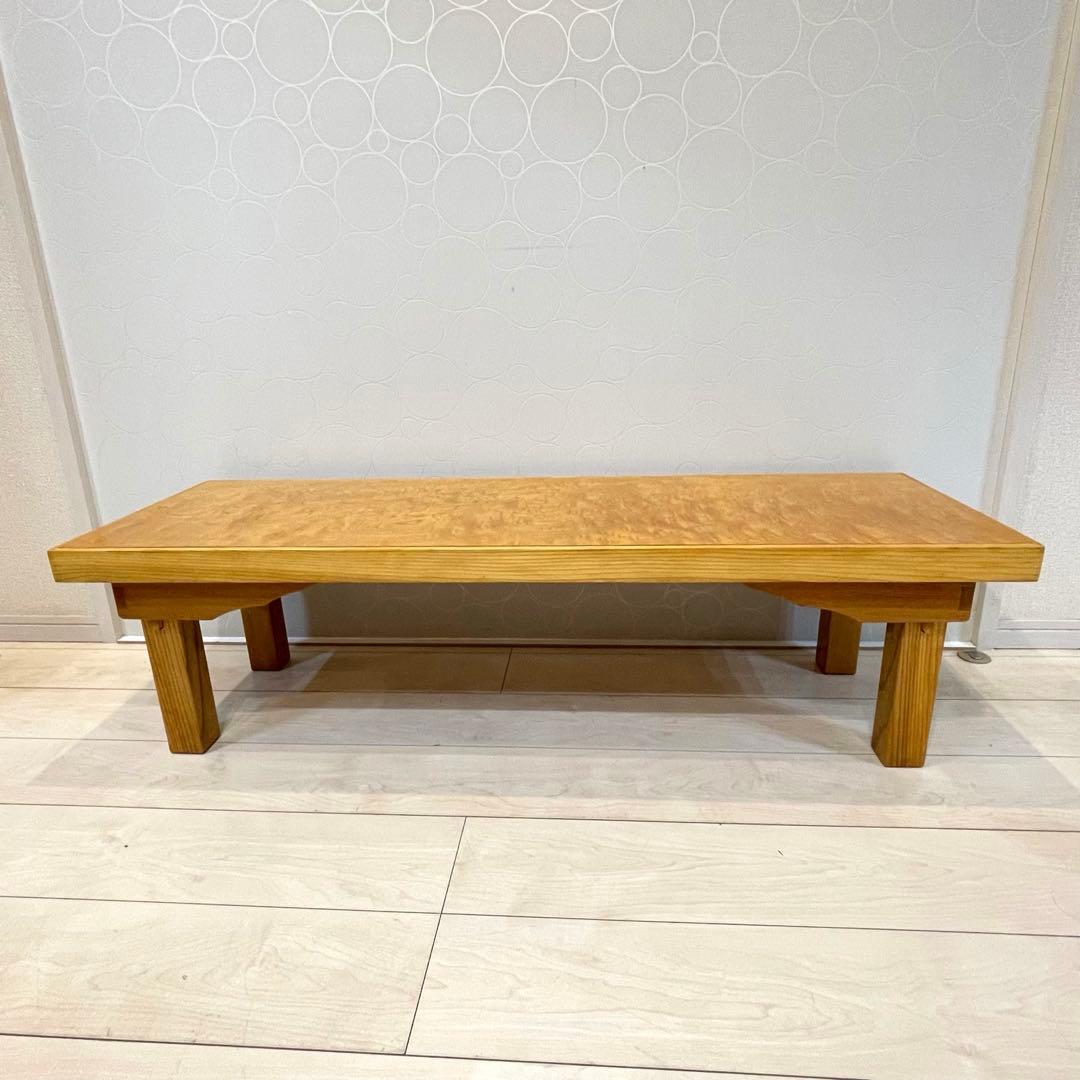 【光製作所】折りたたみ座卓 玉杢風ローテーブル 天然木 和モダン 高級 和室