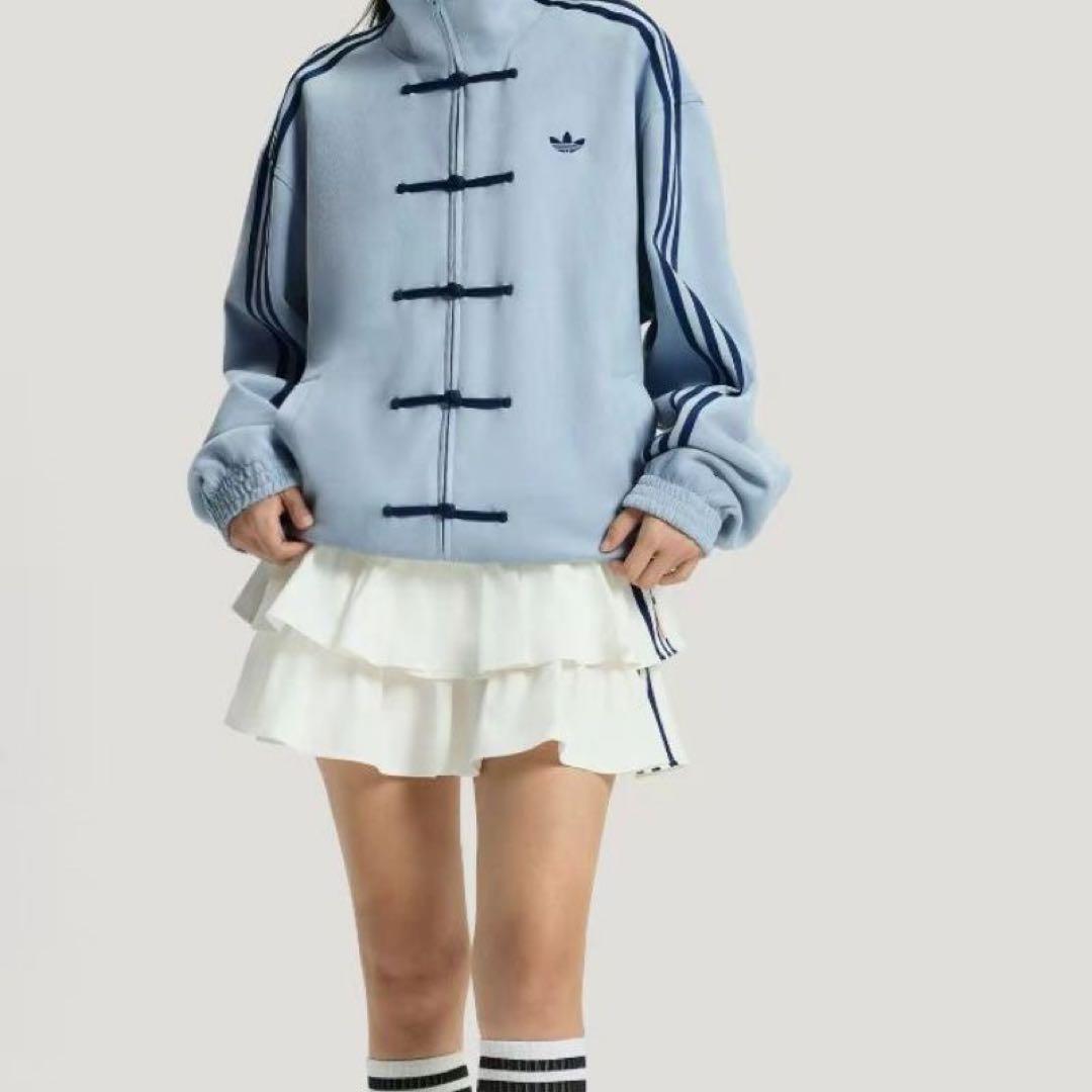 adidasアディダス 中国限定 蛇年トラックジャケットライドブルーSサイズ”