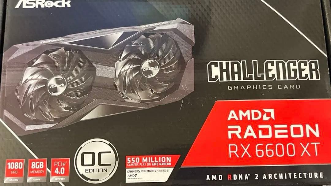 グラフィックボード・グラボ・ビデオカード ASRock Radeon RX 6600 XT Challenger