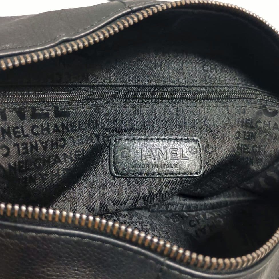 CHANEL シャネル ボストンバッグ✨️チョコバー✨️ブラックレザー✨️専用袋