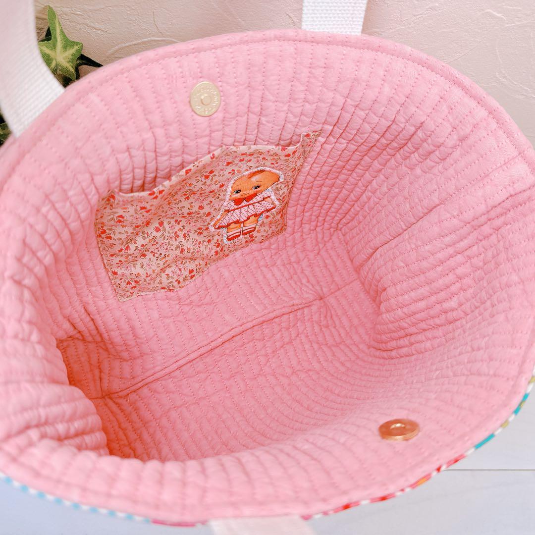 f*w様 コヤンイサムチョン♡新柄キャラ勢揃いダブルフリルのヌビトートバッグ！ア