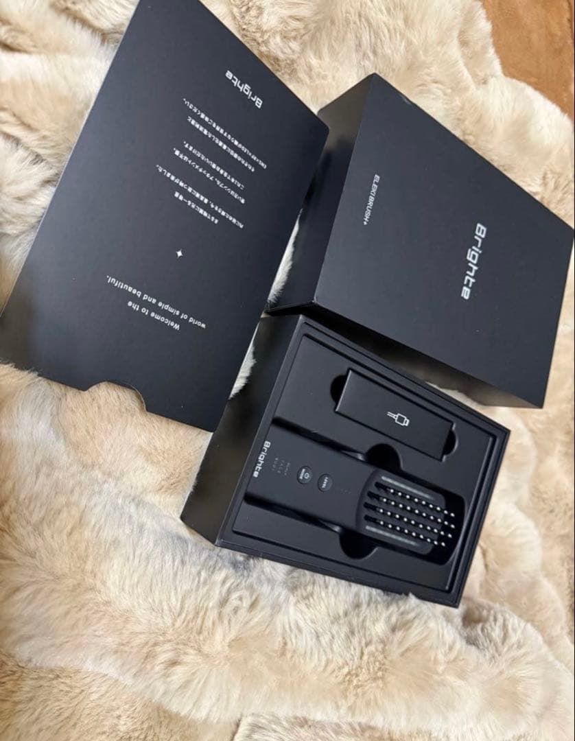 ブライトエレキブラシ美顔器ブラック黒全身頭皮Brighteプラス