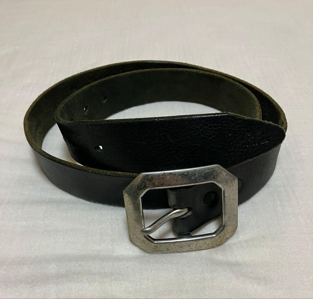RRL BELLINGHAMベルト 34 イタリア製　ブラック　ラルフローレン