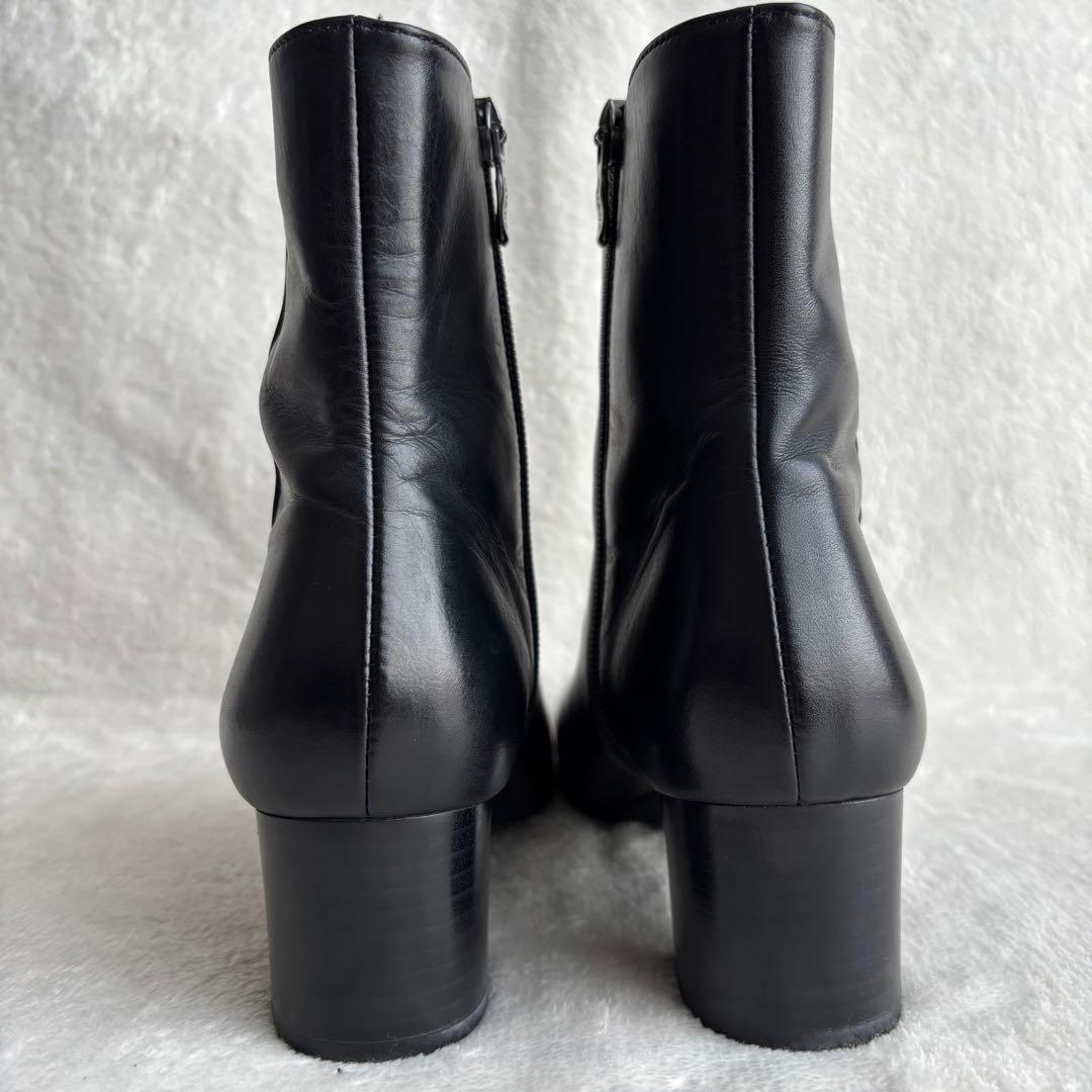 ✨️未使用級✨️ DIANA ダイアナ ショートブーツ レザー 黒 23.5㎝