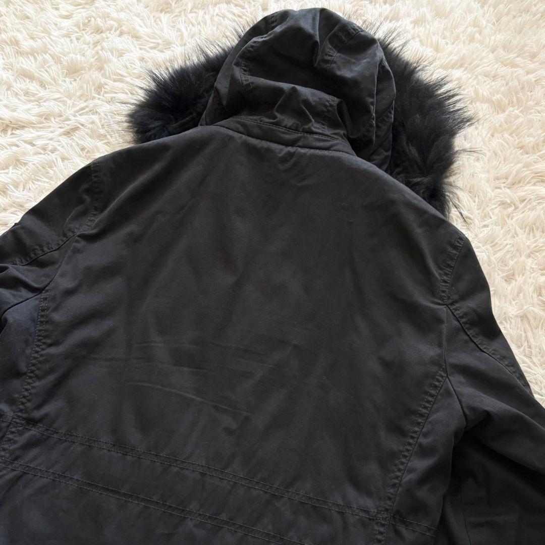 美品 バーバリー ブラックレーベル モッズコート ノバチェック タヌキファー