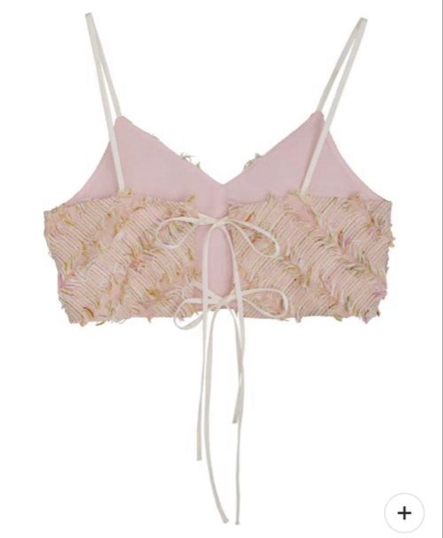 新品：AMERI 2WAY MIX PINK SHAGGY BUSTIER