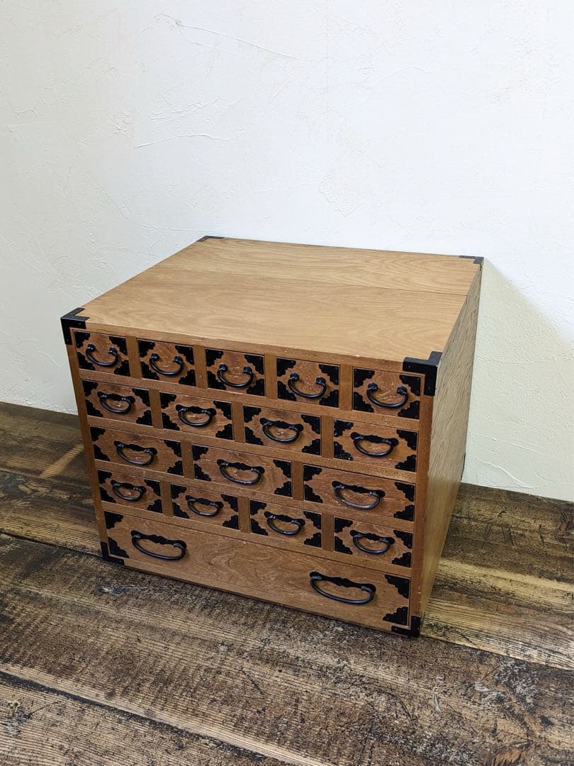 和風木製箪笥 小物入れ 17引出し 骨董 薬箪笥