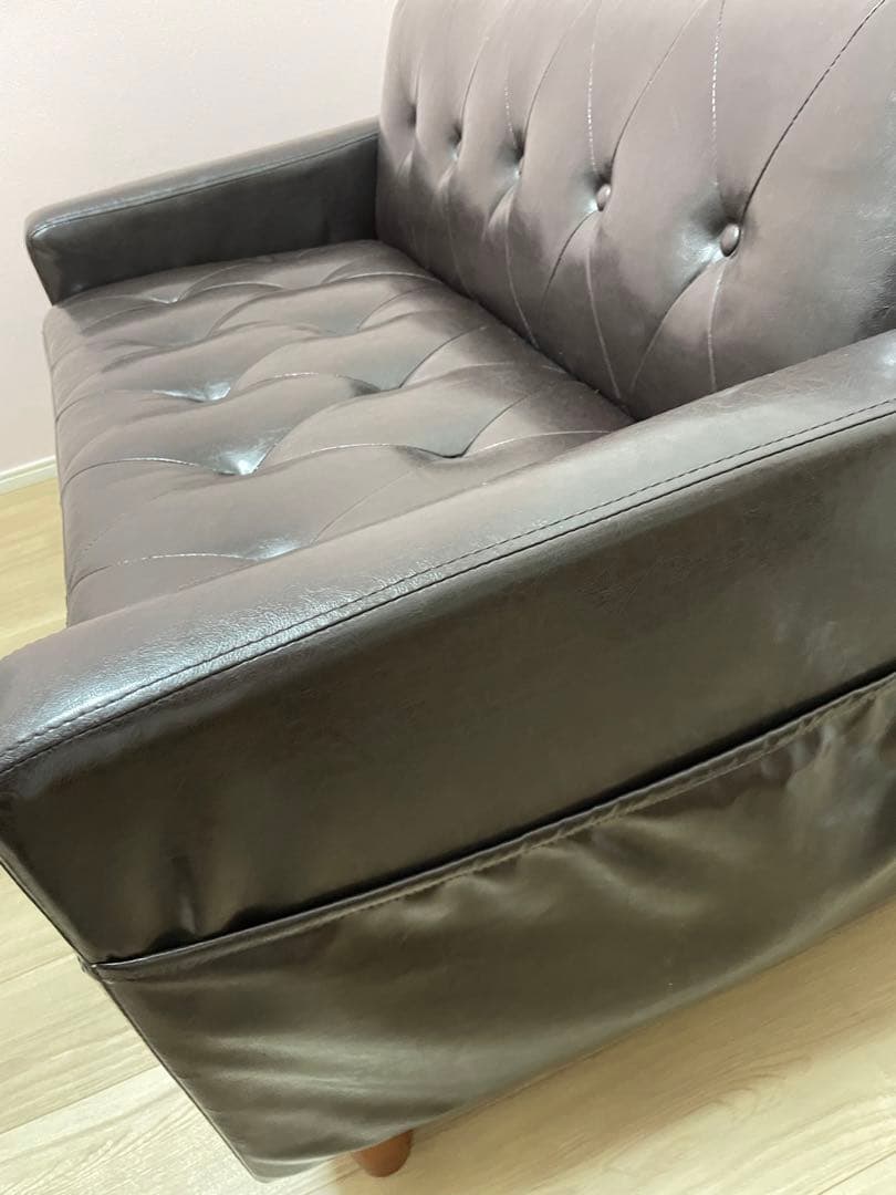 お値下げ！ビーカンパニー レザー調 ソファー