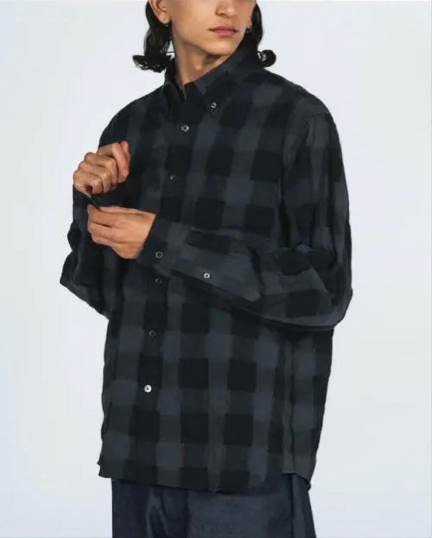 SHEER CHECK B.D SHIRT　【2024S/S】 BLACK