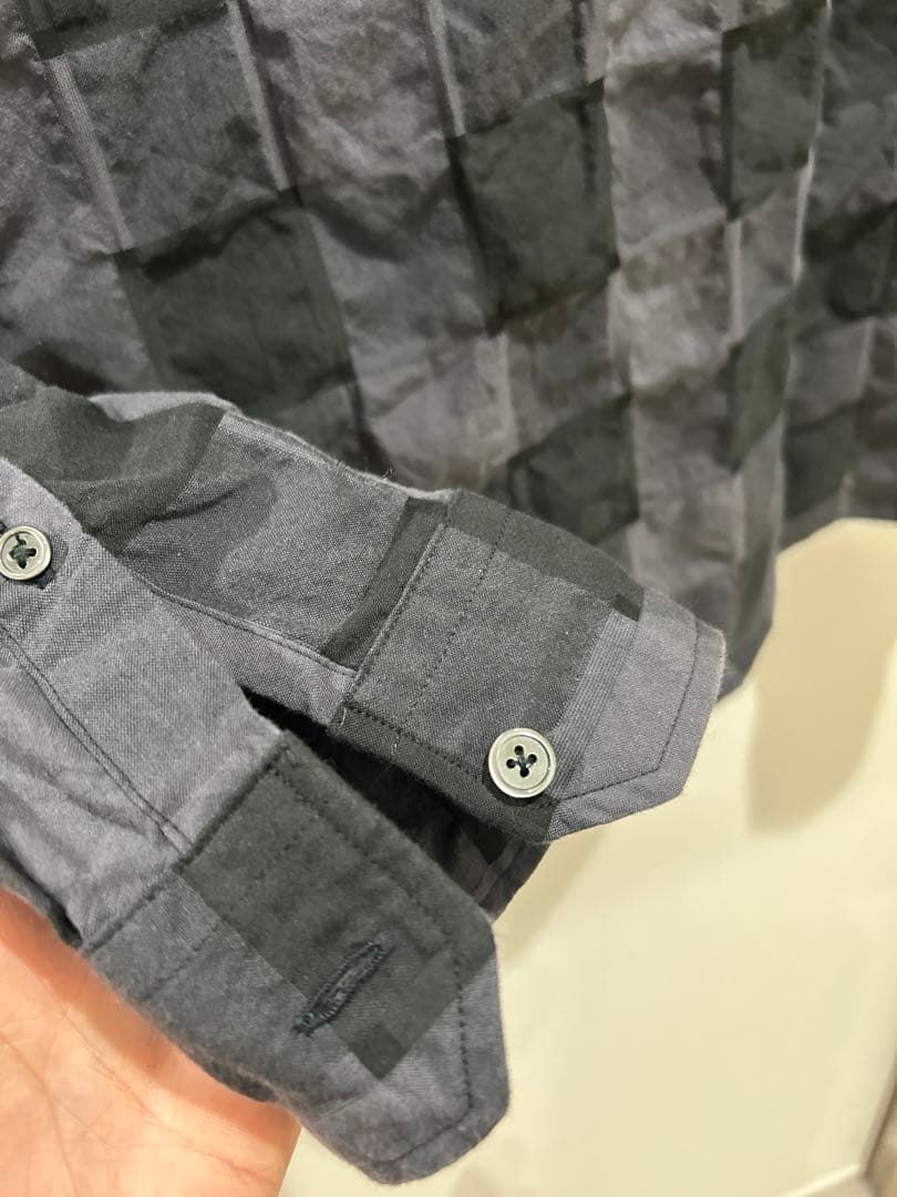 SHEER CHECK B.D SHIRT　【2024S/S】 BLACK