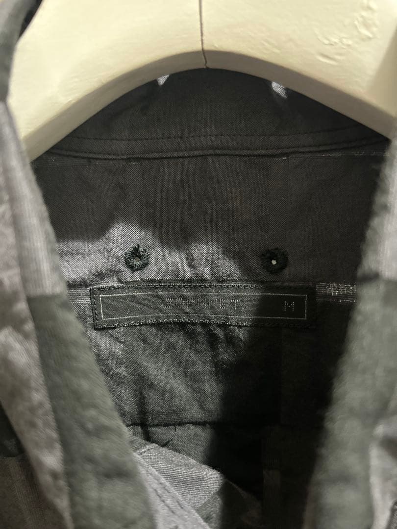 SHEER CHECK B.D SHIRT　【2024S/S】 BLACK