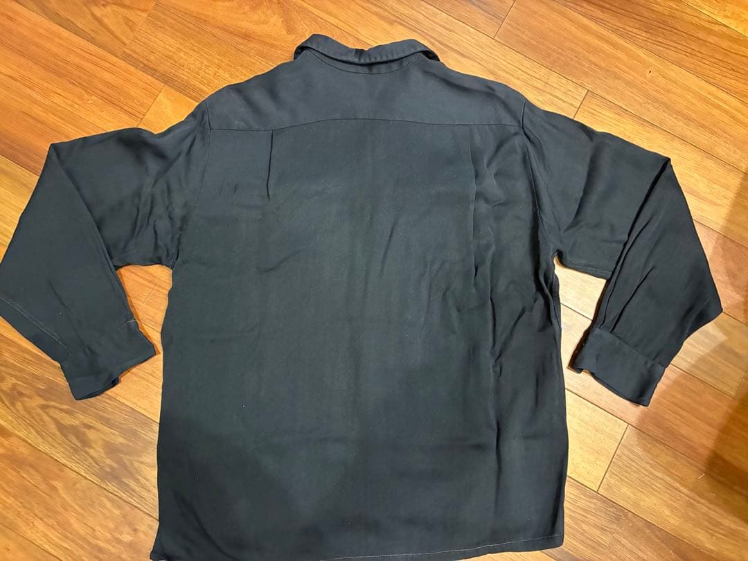 1950s towncraft タウンクラフト ブラック レーヨンギャバシャツ