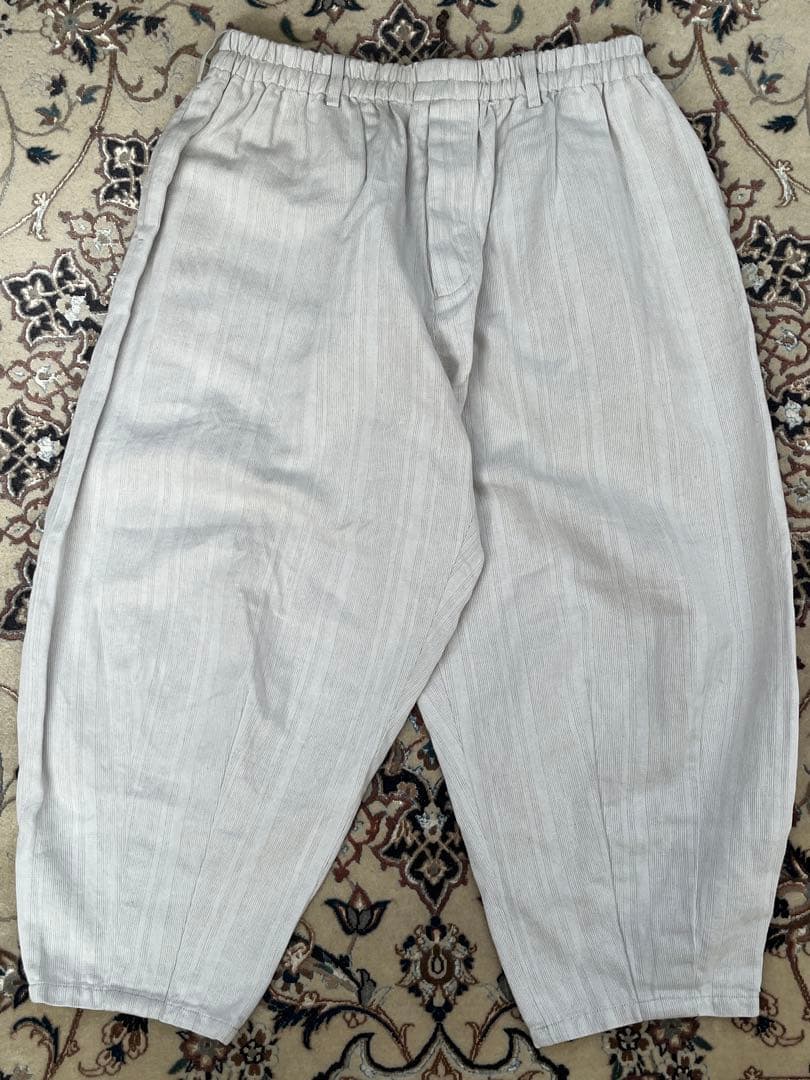 YUTA MATSUOKA コットンリネンクロップドパンツストライプパンツ