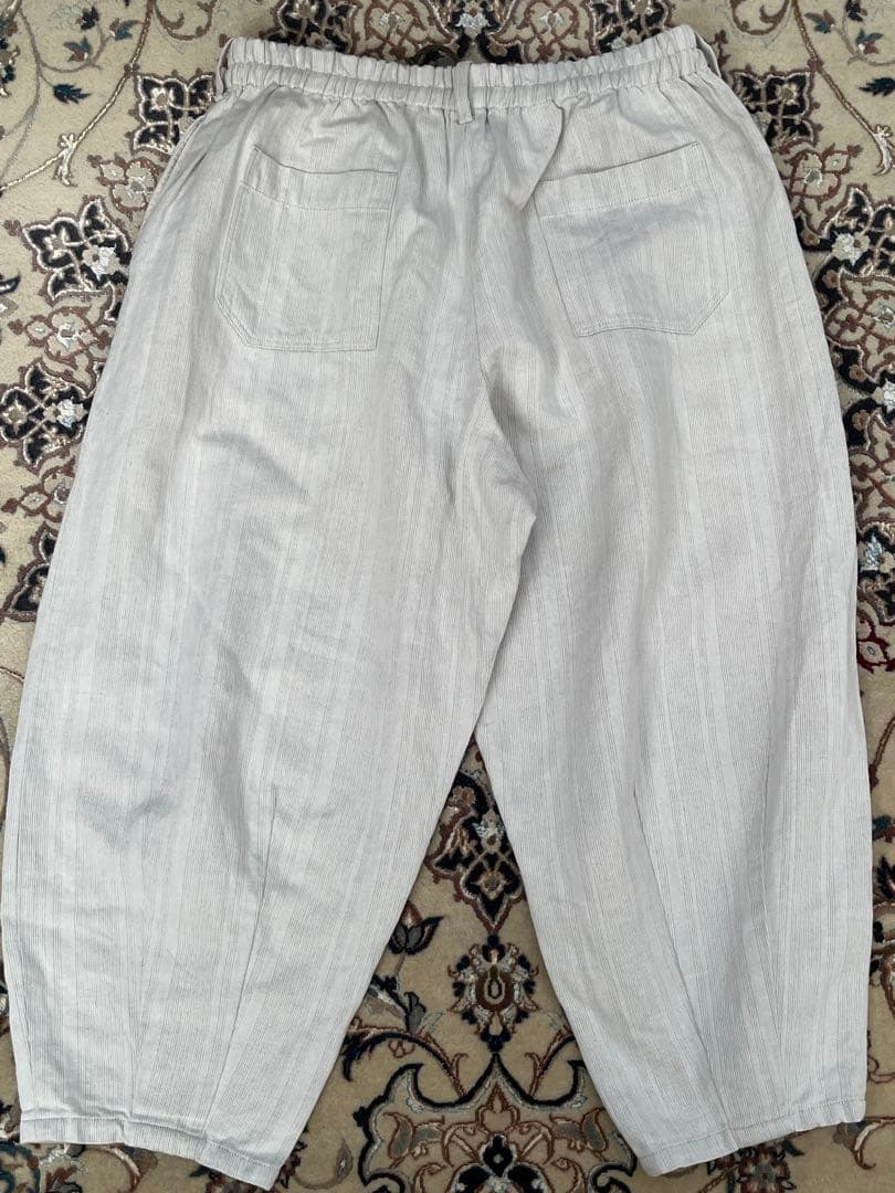 YUTA MATSUOKA コットンリネンクロップドパンツストライプパンツ