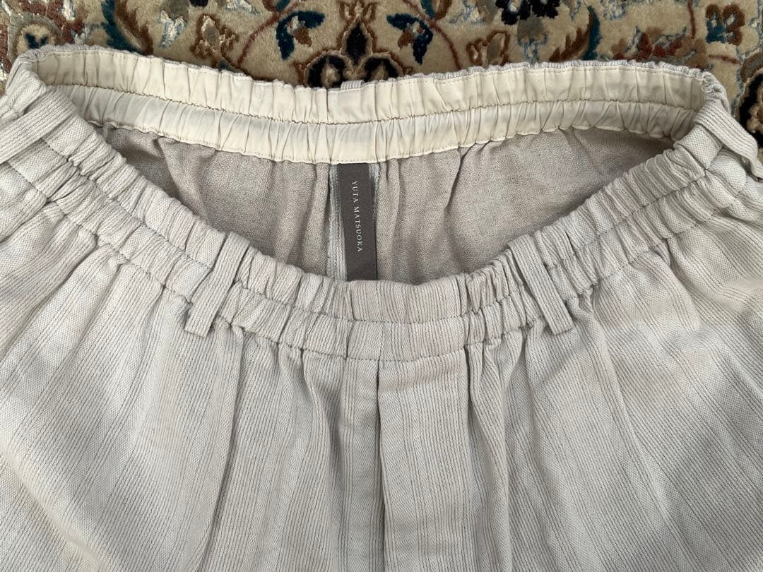 YUTA MATSUOKA コットンリネンクロップドパンツストライプパンツ