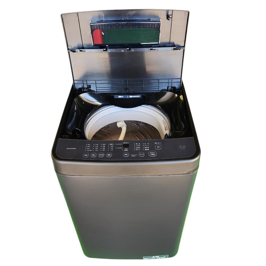 【美品】アイリスオーヤマ TNI-45A1-B 2024年製 ブラック 洗濯機