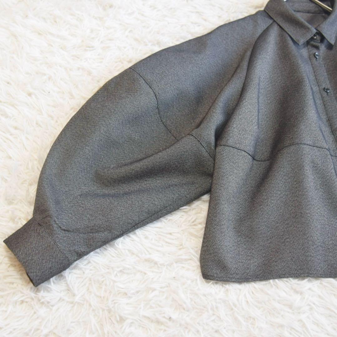 極美品 OHGA 2024AW TWEED BLOUSE コサージュ付 ツイード