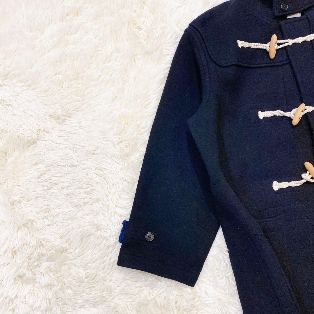 【美品】ワンダフルワールド　カネコイサオ　クマ刺繍ダッフルコート　ネイビー