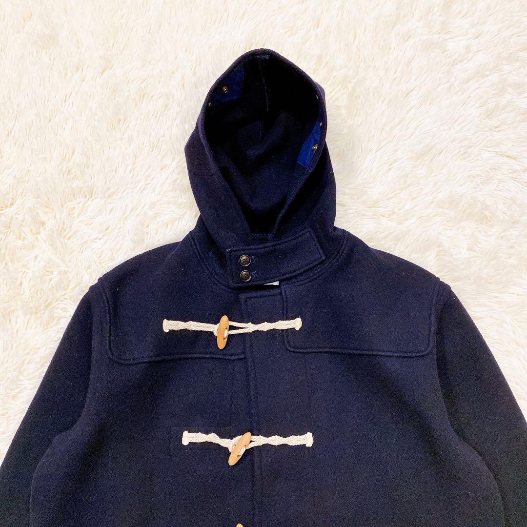 【美品】ワンダフルワールド　カネコイサオ　クマ刺繍ダッフルコート　ネイビー