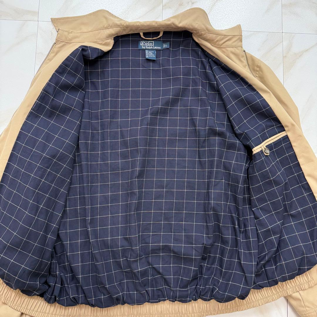 美品✨ポロ ラルフローレン スイングトップ 黒ポニー刺繍 ベージュ L
