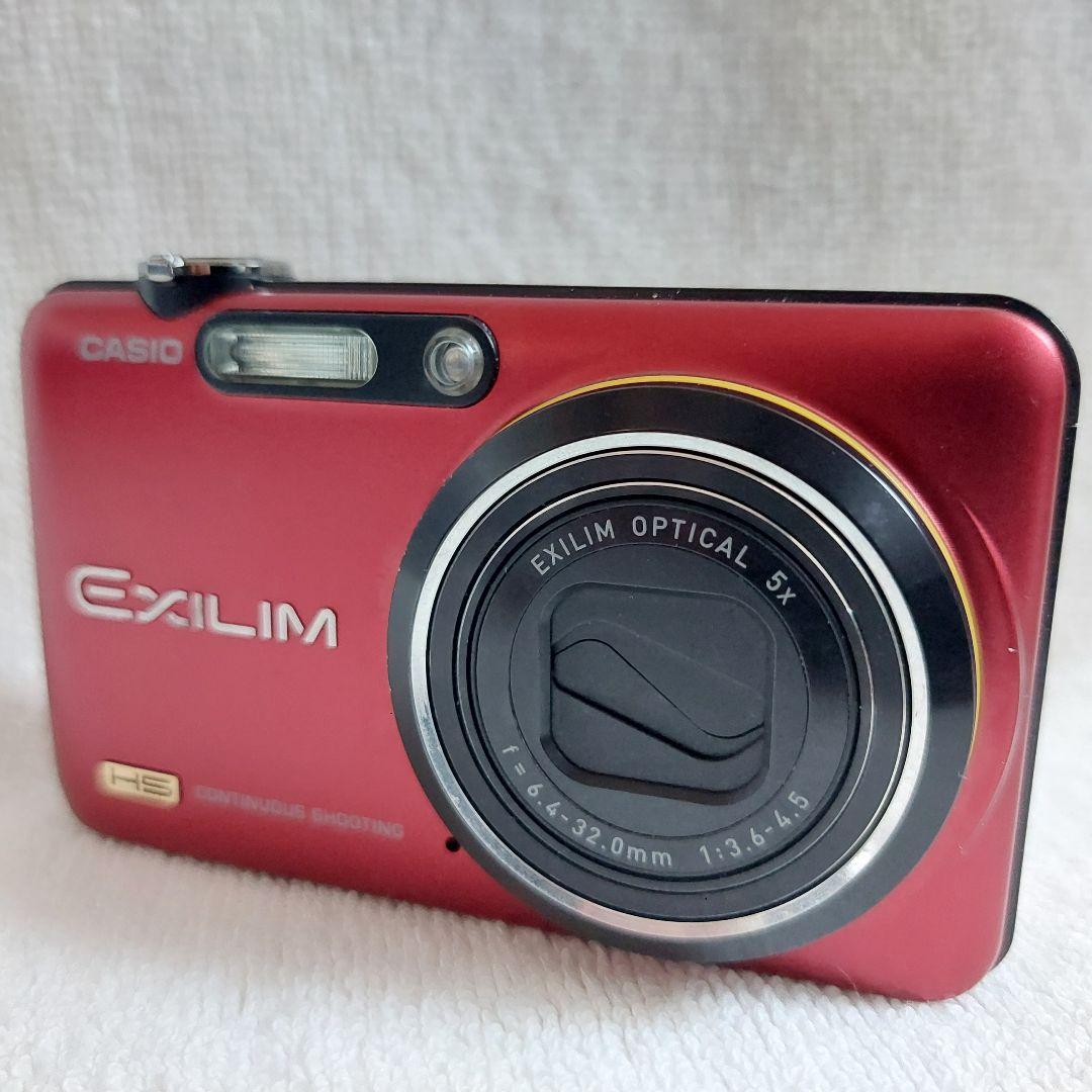 美品 CASIO コンパクトデジタルカメラ EXILIM EX-FC160S 赤