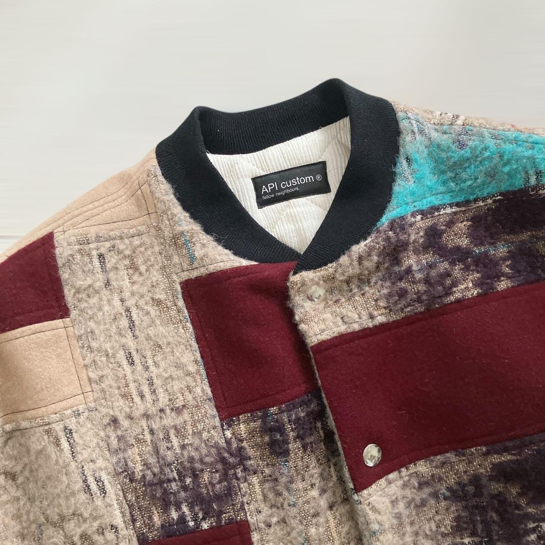 け*ぱ様 api customリメイクスカジャンMA-1 ハンドメイド ウール