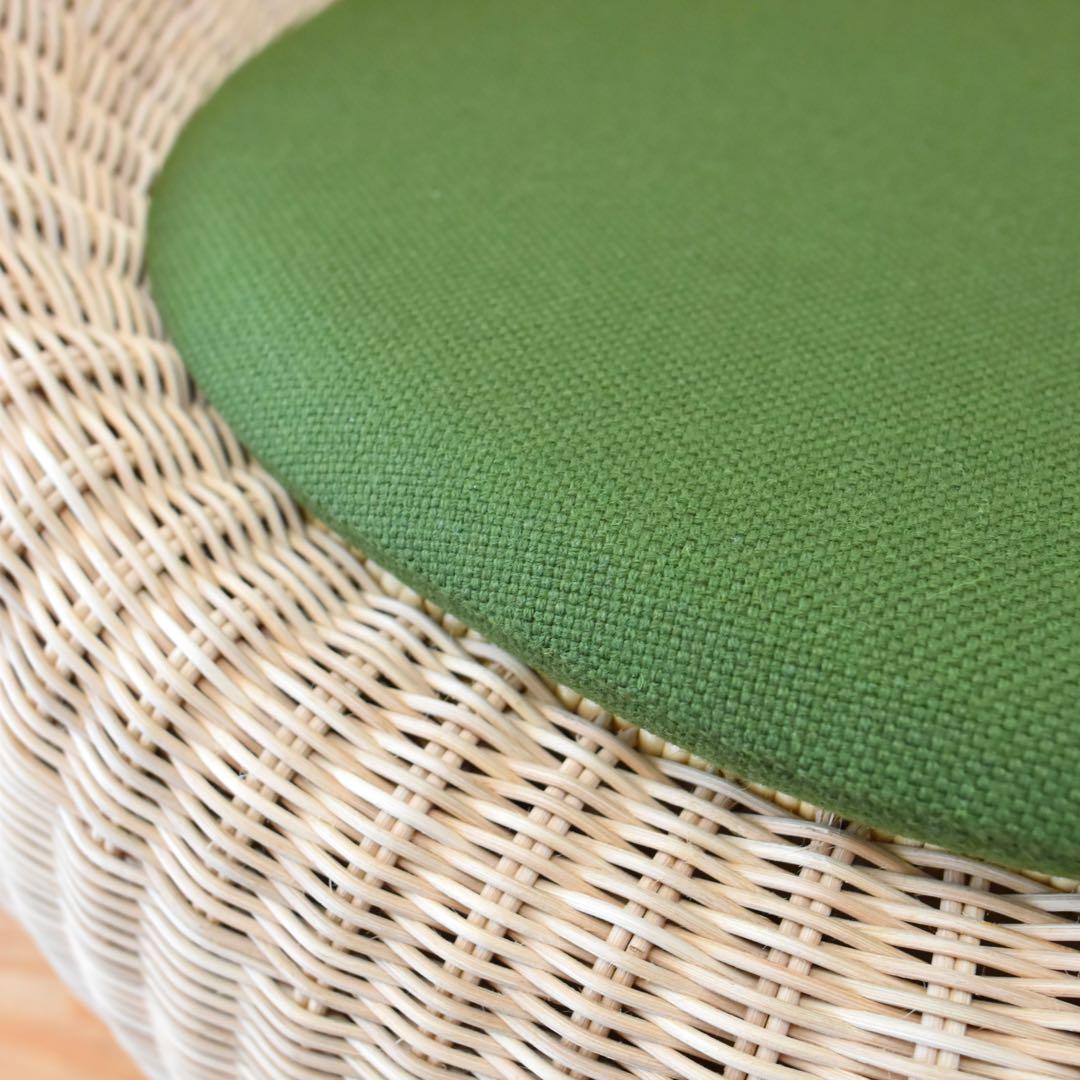 YMK長岡　剣持勇　ラウンジチェア　アームレスチェア　ラタン　籐