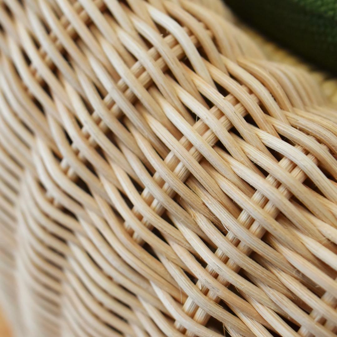 YMK長岡　剣持勇　ラウンジチェア　アームレスチェア　ラタン　籐