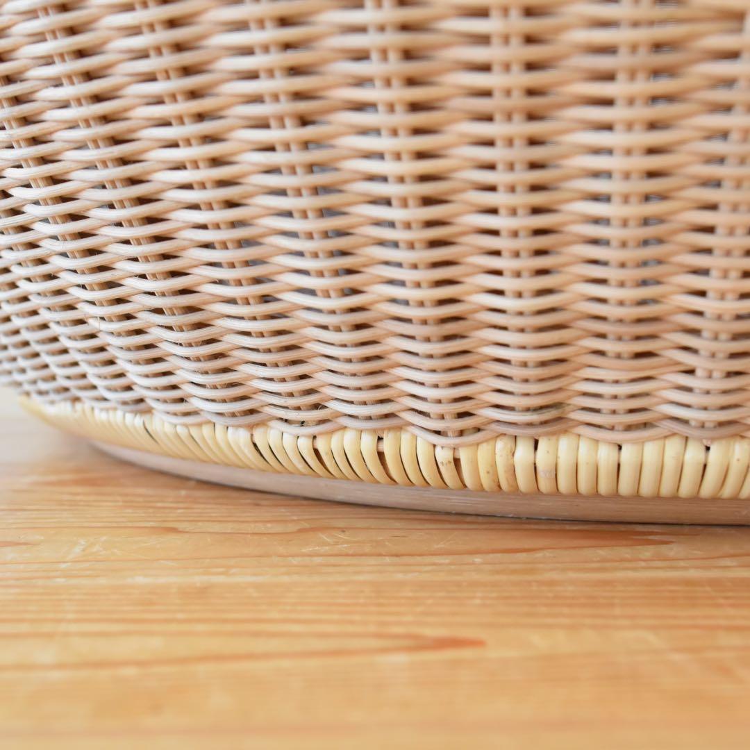 YMK長岡　剣持勇　ラウンジチェア　アームレスチェア　ラタン　籐