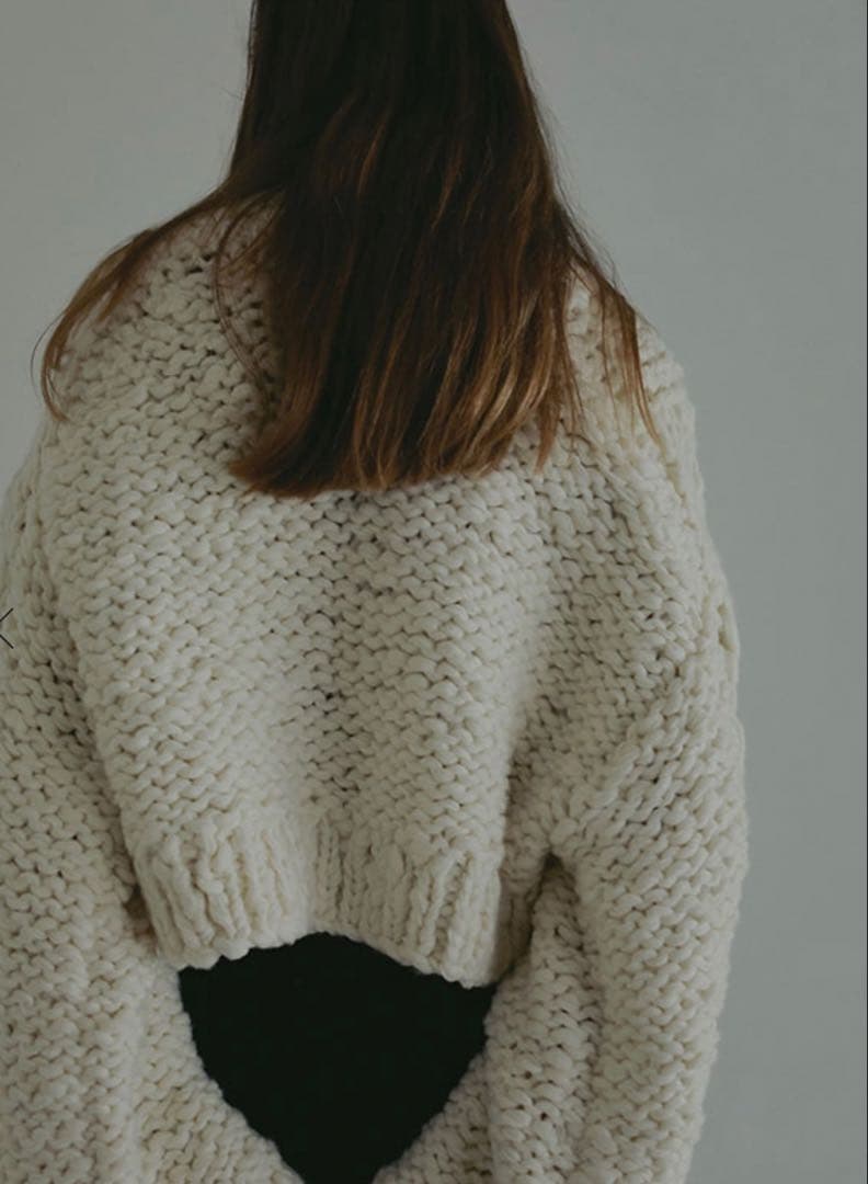 ETRE TOKYO ハンドニットケーブルプルオーバー WIITE