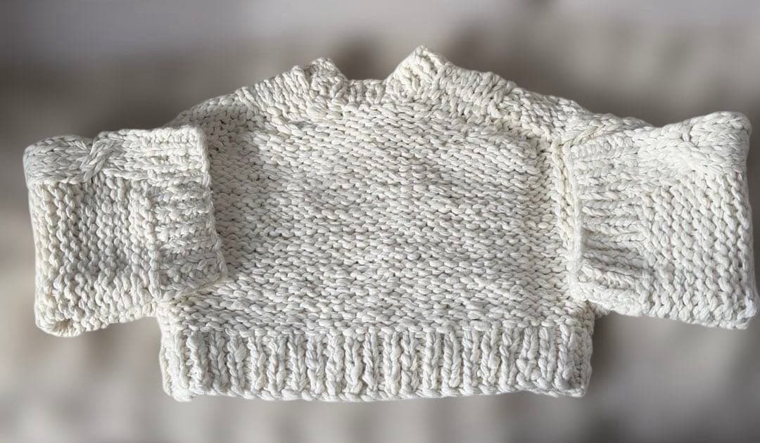 ETRE TOKYO ハンドニットケーブルプルオーバー WIITE