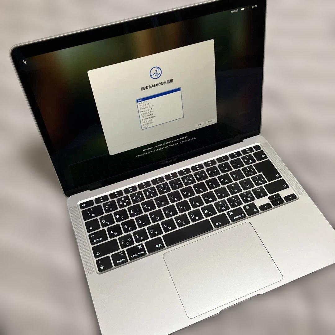 【整備済み品】 バッテリー99% MacBook Air M1 透明カバー付き