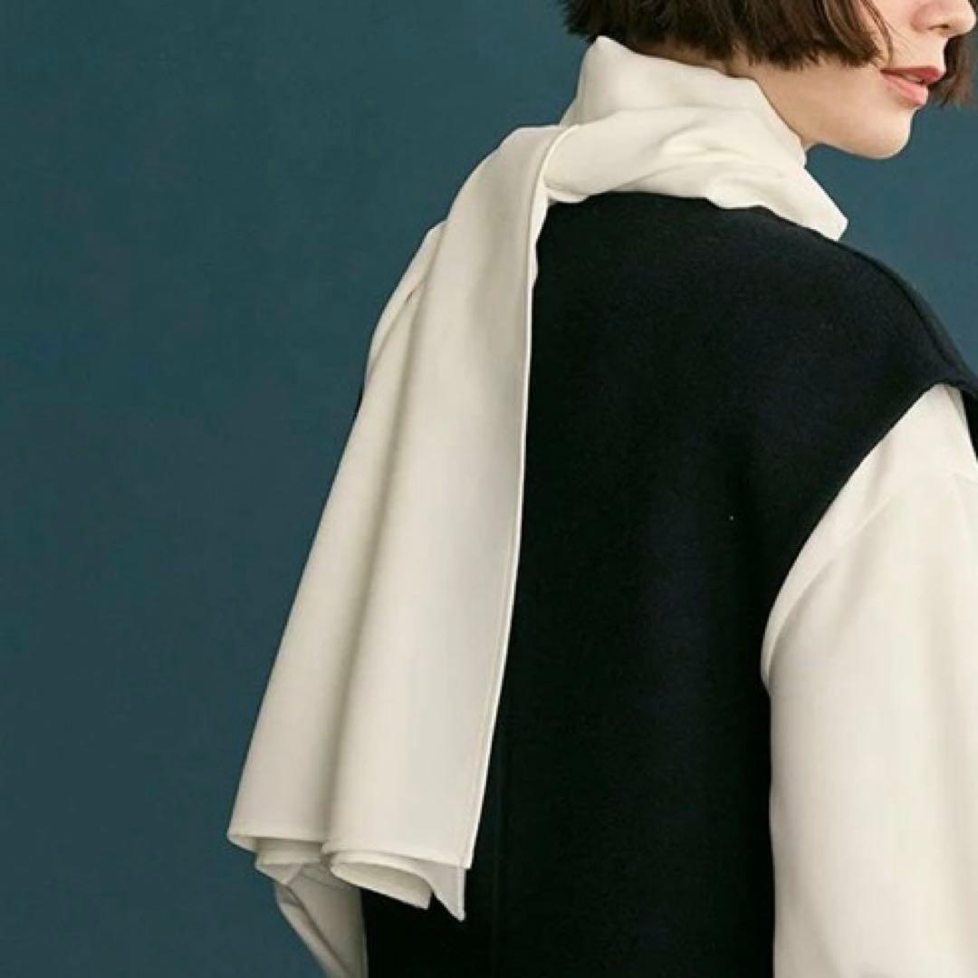 #Newans洗濯機可ビックリボンパウダリーブラウス ボウタイ オンワード