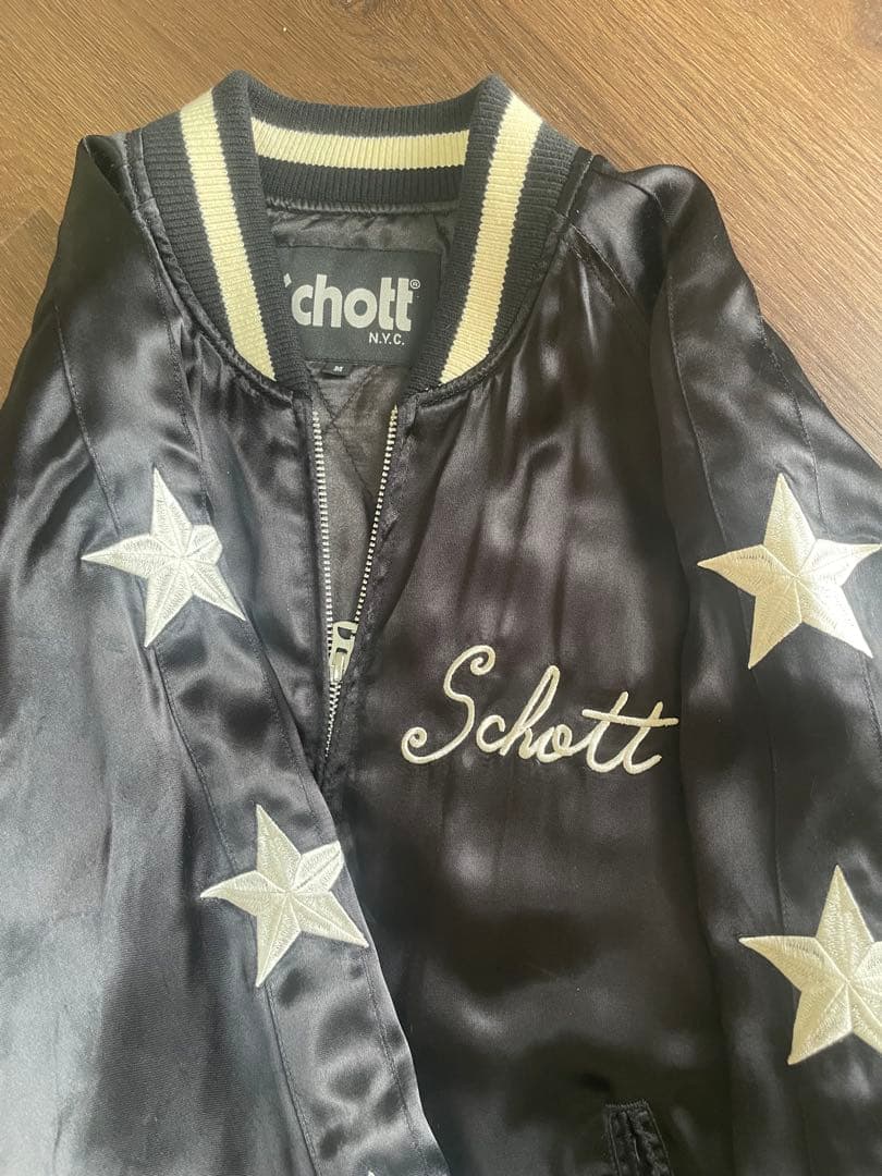 schott ショットスカジャン　Mサイズ 黒地