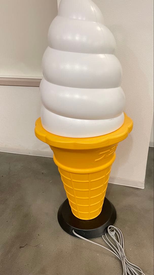 ソフトクリーム看板 スジャータ TOMI 昭和レトロ 業務用 ライト 置物