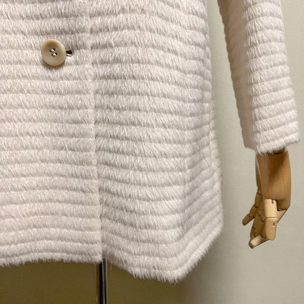 美品 レリアン AGNONA 高級生地 シャギーコート アルパカ ウール 日本製