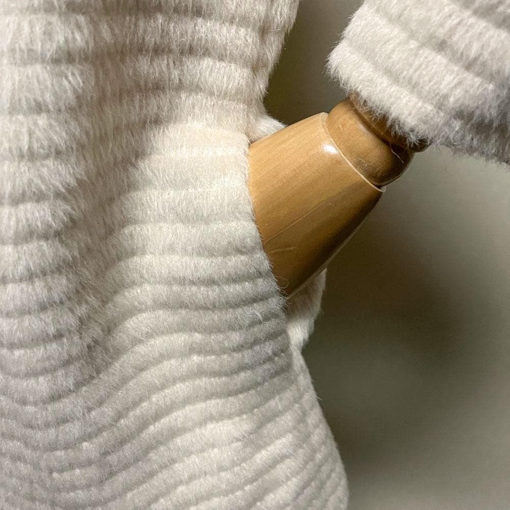 美品 レリアン AGNONA 高級生地 シャギーコート アルパカ ウール 日本製