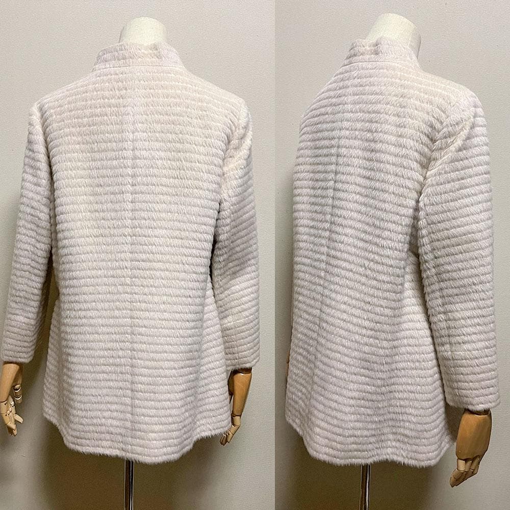 美品 レリアン AGNONA 高級生地 シャギーコート アルパカ ウール 日本製