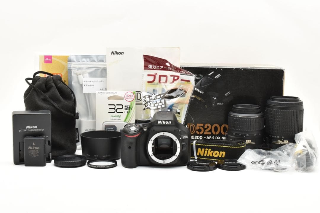 S回数少 ⭐極上美品 望遠レンズセット⭐Nikon D5200⭐一眼レフ