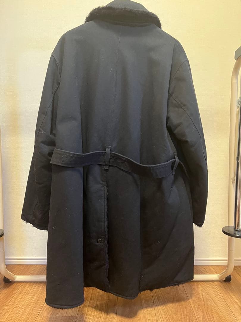 1/9までEngineered garments ボアリバーシブルコート黒