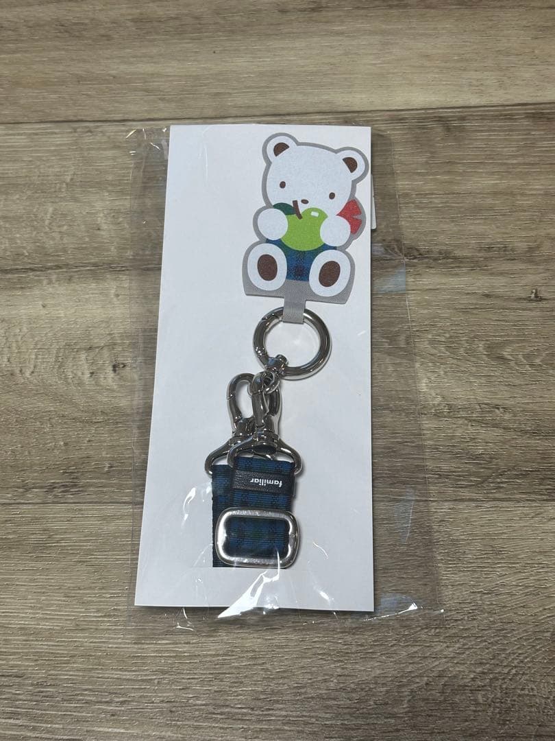 ファミリア　familiar スマホショルダー　ショルダーストラップ　青