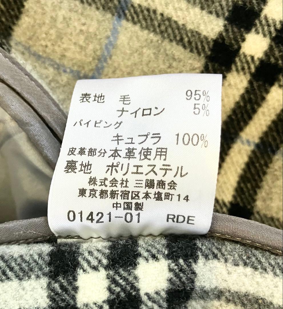 美品　バーバリーロンドン　ダッフルコート　ノバチェック　ウールコート
