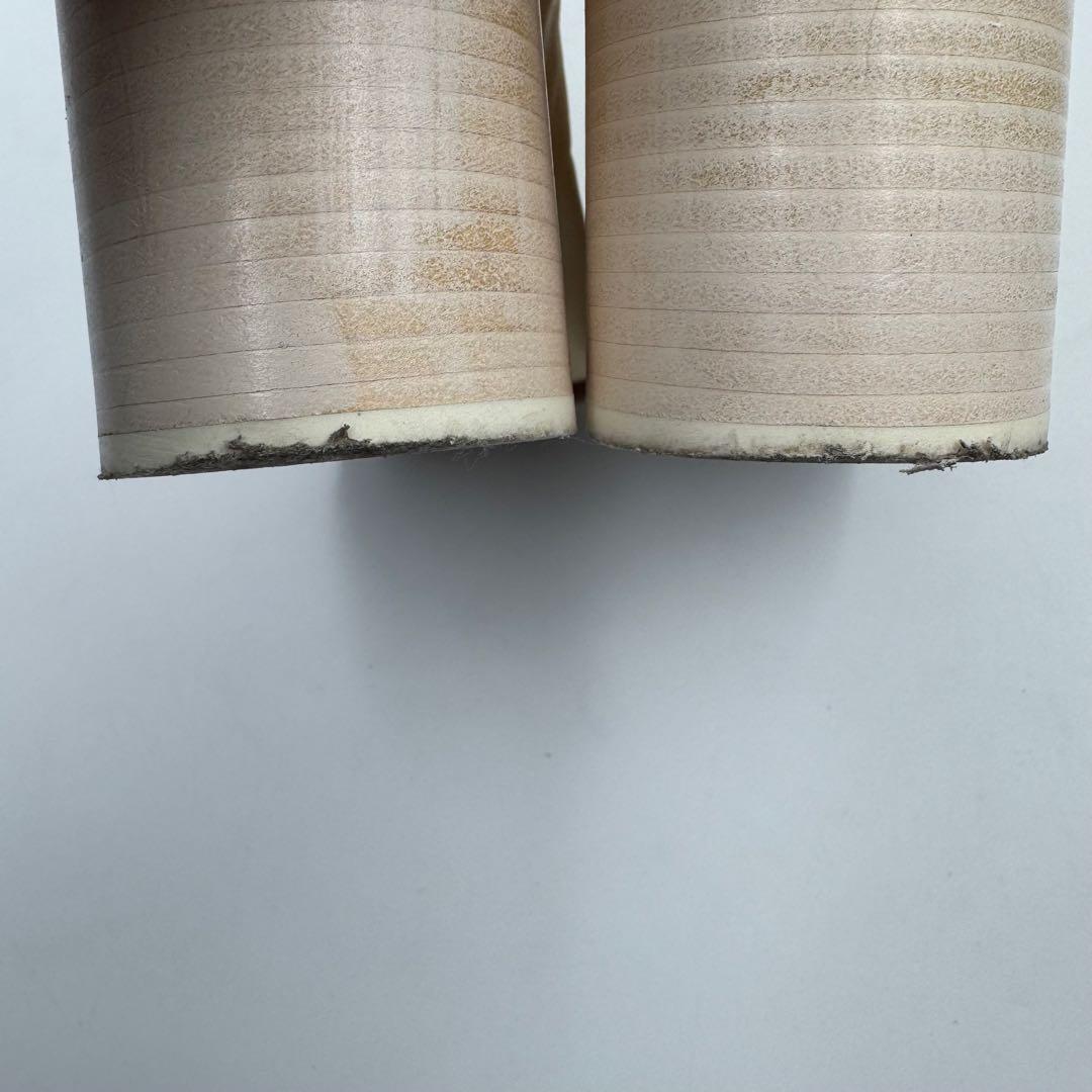 マルジェラ　足袋ブーツ　ベージュ　レザー　サイズ36 太ヒール