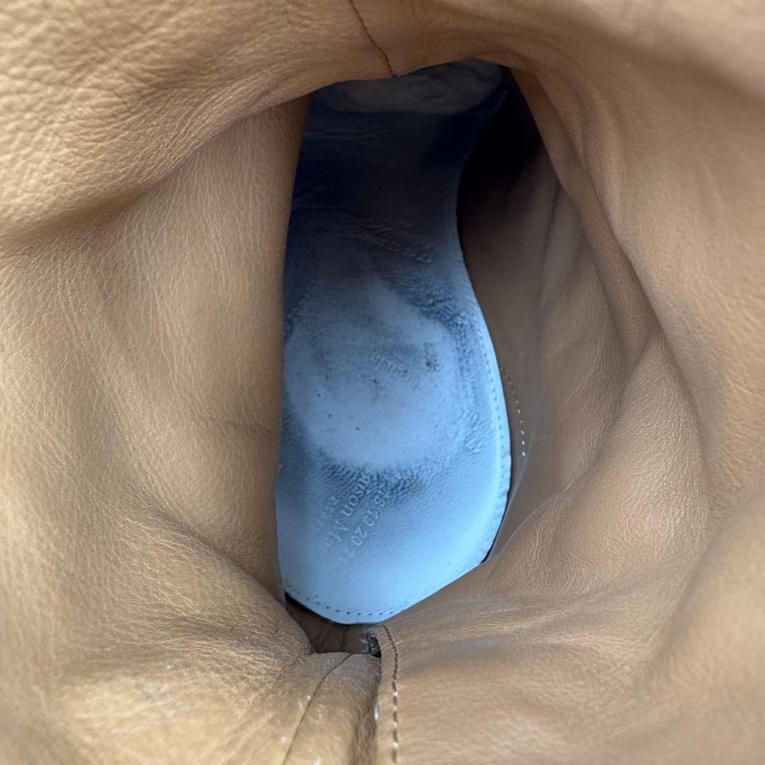 マルジェラ　足袋ブーツ　ベージュ　レザー　サイズ36 太ヒール