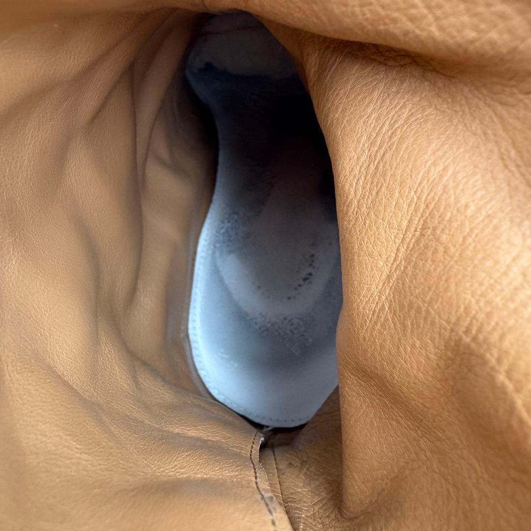 マルジェラ　足袋ブーツ　ベージュ　レザー　サイズ36 太ヒール