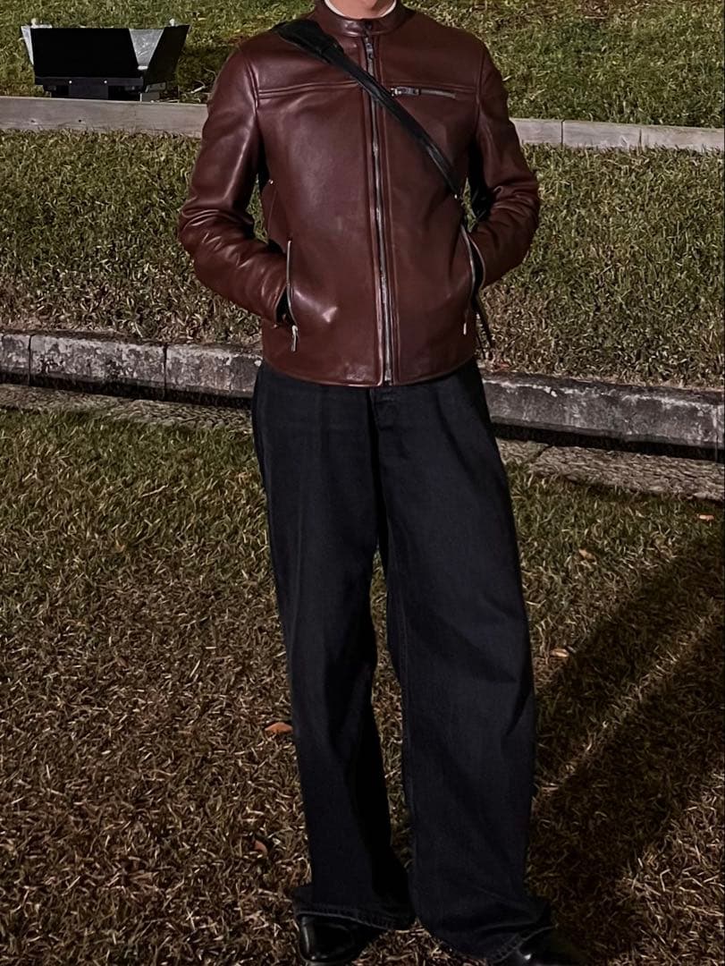 COACH シングルライダース ブラウン