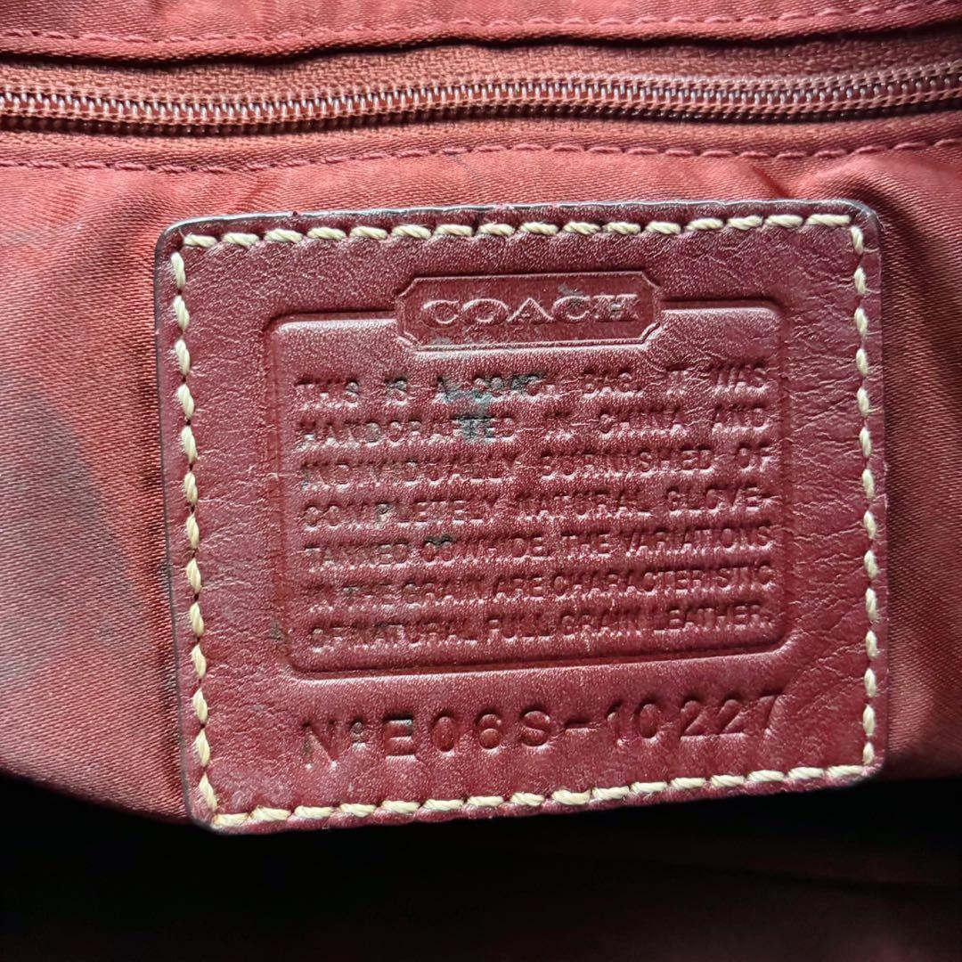 COACH コーチ ハンドバッグ シグネチャー レザー タッセル ゴールド金具