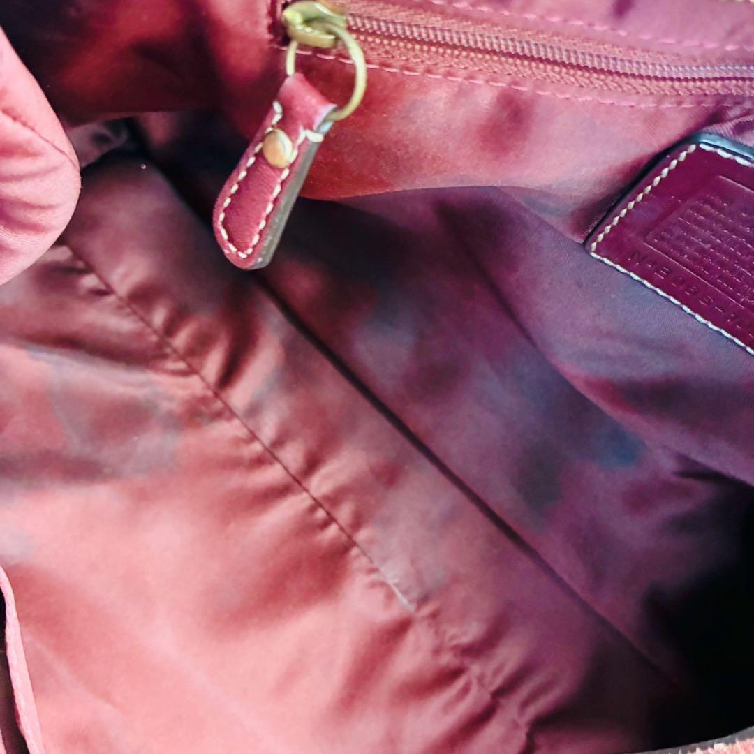 COACH コーチ ハンドバッグ シグネチャー レザー タッセル ゴールド金具