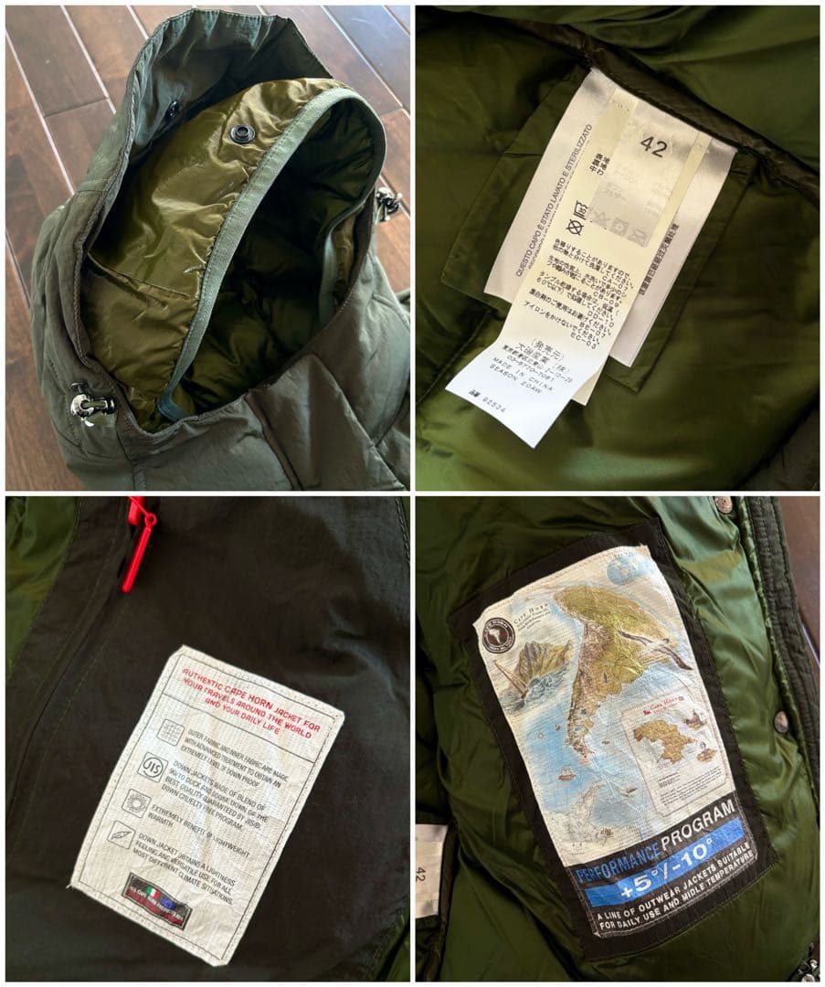 ケープホーン/ダウンJKT MATT SENDERO センデロ カーキ 42